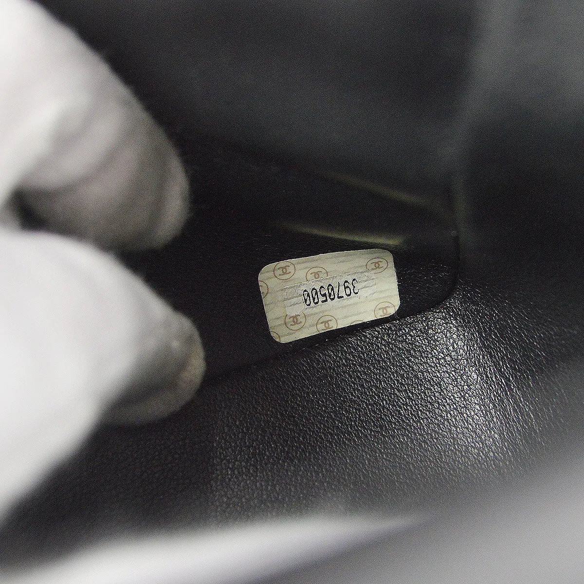 CHANEL 1994-1996 Border Flap Medium Black Lambskin 87841