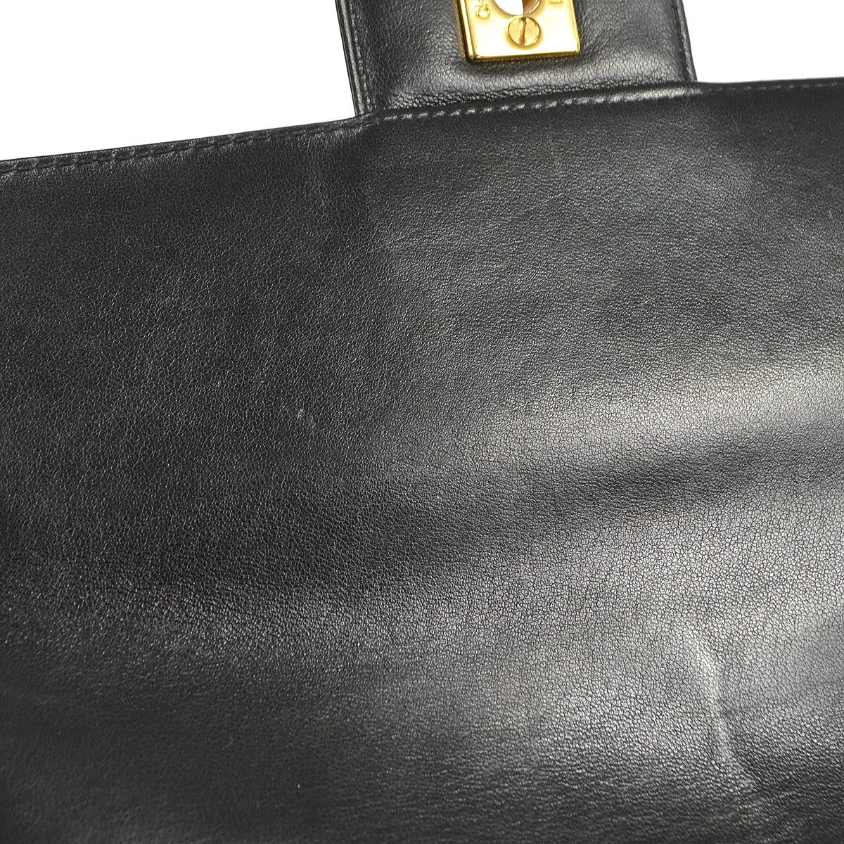 CHANEL 1994-1996 Border Flap Medium Black Lambskin 87841