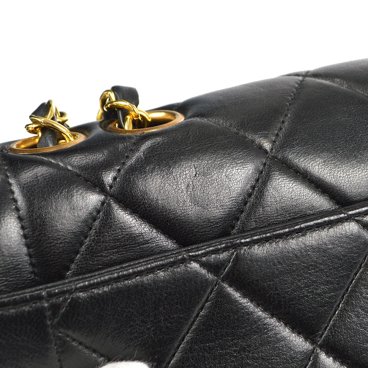 CHANEL 1994-1996 Border Flap Medium Black Lambskin 87841