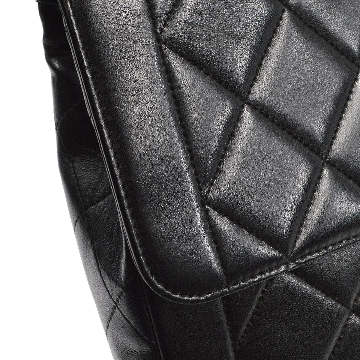 CHANEL 1994-1996 Border Flap Medium Black Lambskin 87841