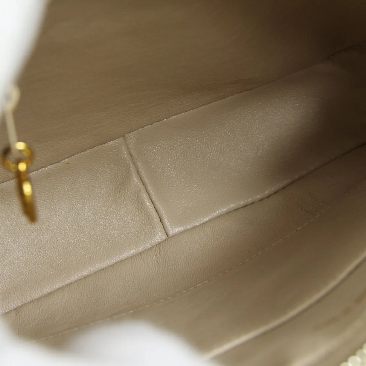 CHANEL 1994-1996 Triple CC Camera Bag Small Ivory Caviar 17405