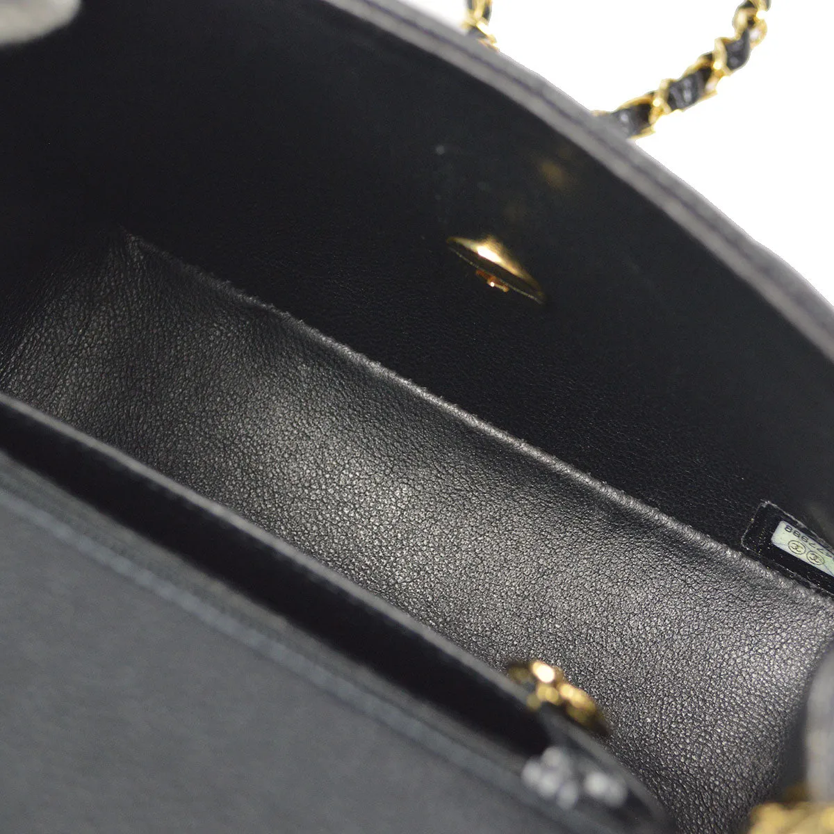 CHANEL Classic Flap Mini Square Chain Shoulder Bag Black Caviar 58067