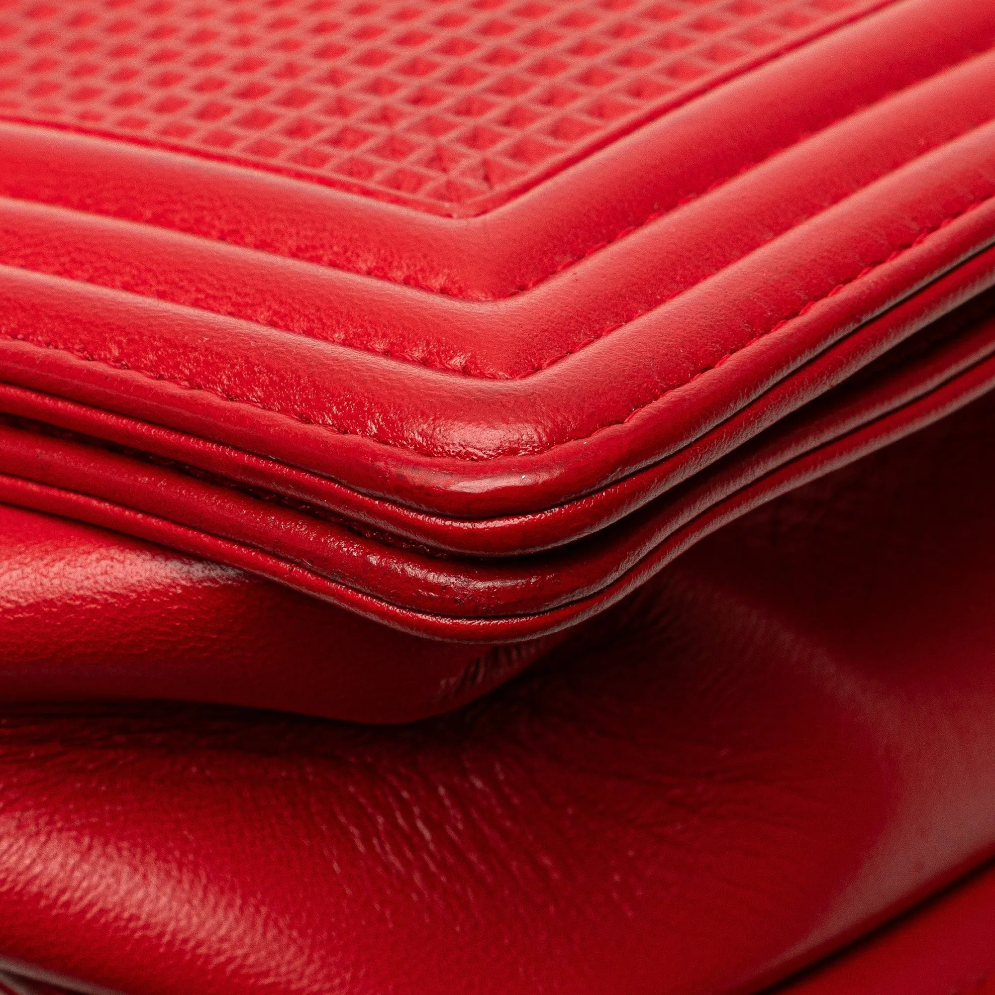 Chanel Medium Embossed Lambskin Cube Boy Flap