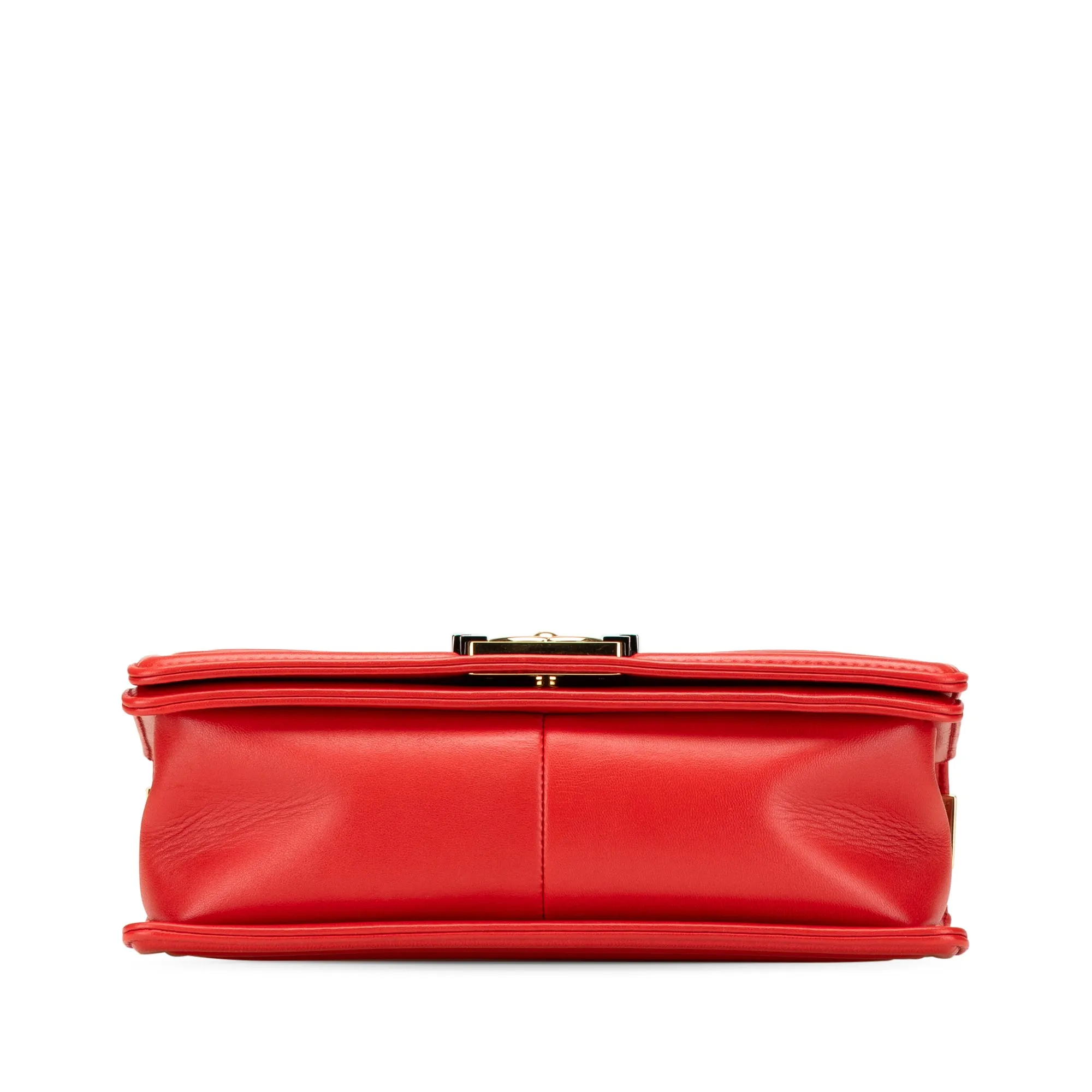 Chanel Old Medium Lambskin Embossed Cube Boy Flap