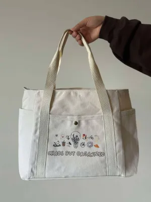 Chaos Tote Bag/ pockets