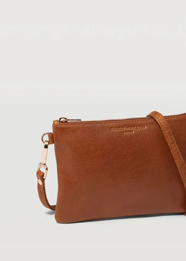 CHARLIE MIDDLETON Cedar Essential Crossbody Bag - Gold