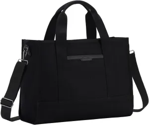 Chase Chic Canvas Tote Bag with Zipper for Women, Multi Pocket Shoulder Crossbody Handbag Bag with Compartments for Work