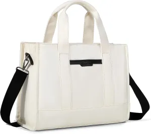 Chase Chic Canvas Tote Bag with Zipper for Women, Multi Pocket Shoulder Crossbody Handbag Bag with Compartments for Work