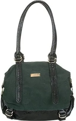 Chic Green Snake Print Leather Dual Shoulder Strap Womens Handbag