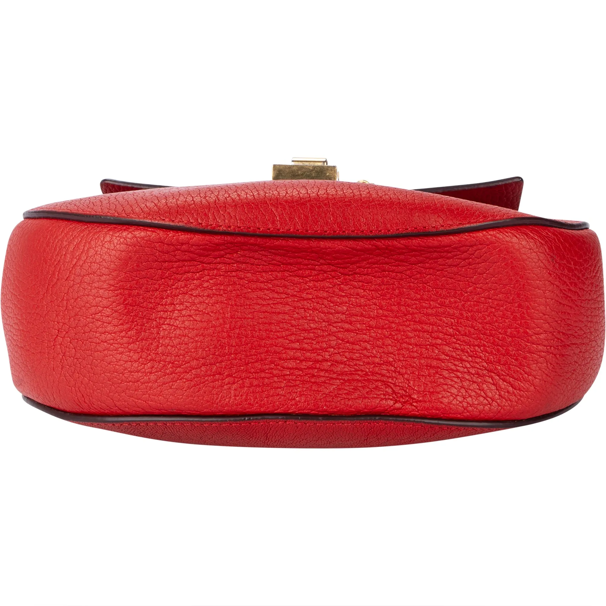 Chloe Rouge Leather Drew Crossbody Bag
