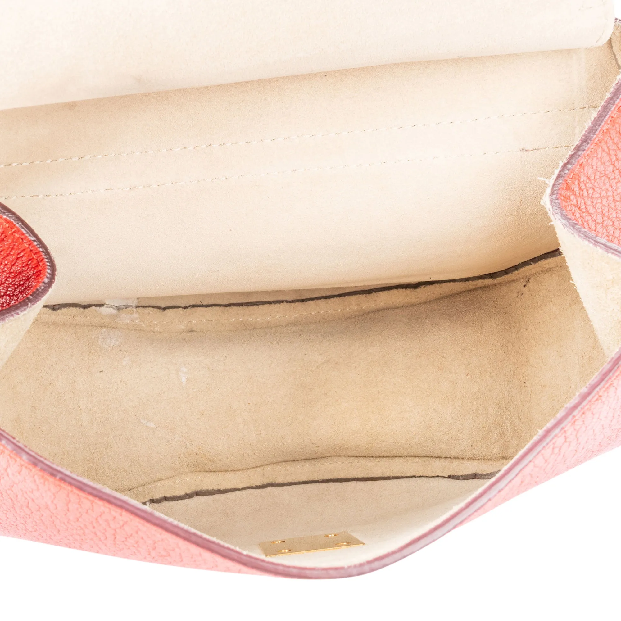 Chloe Rouge Leather Drew Crossbody Bag