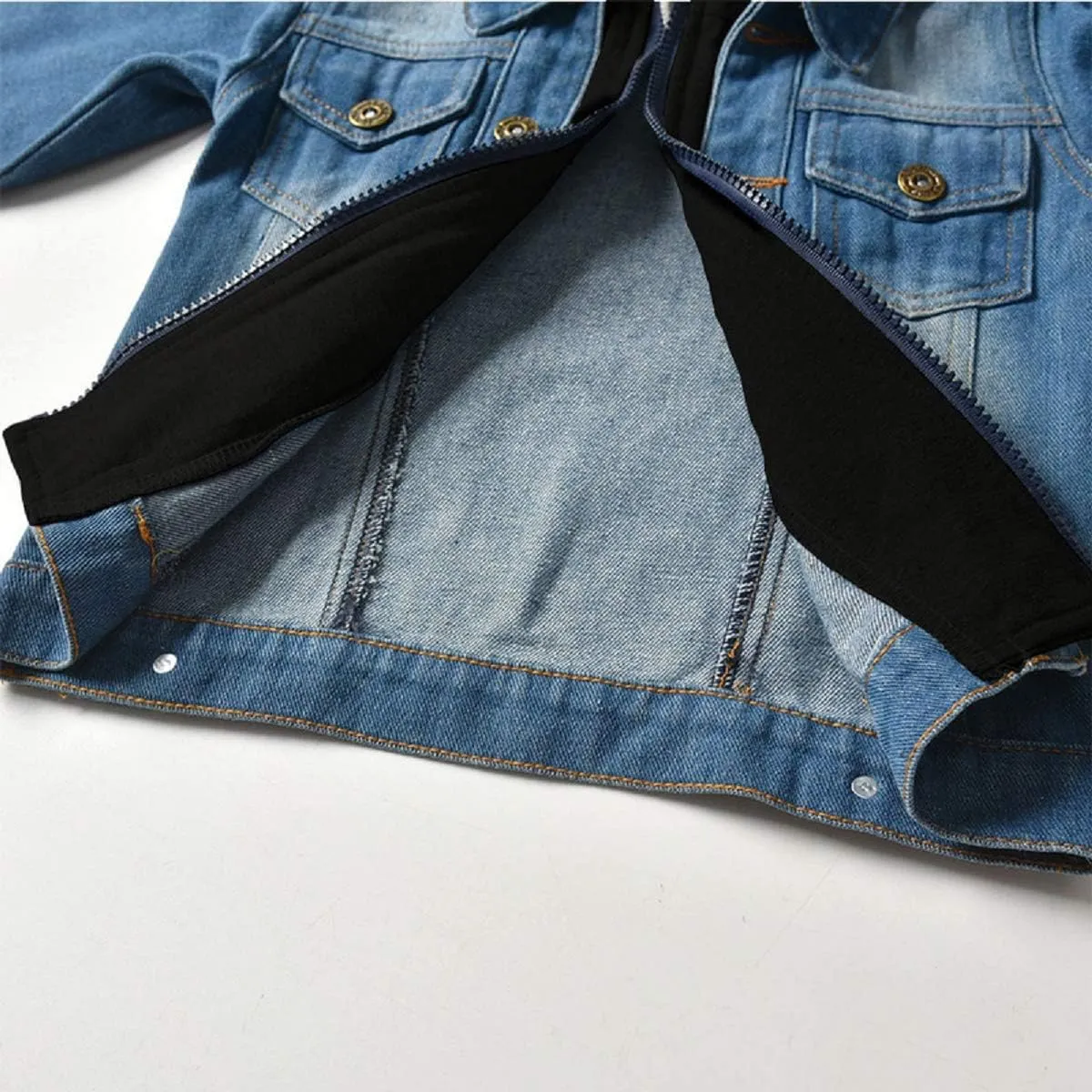 CM C&M WODRO Baby Boys Girls Denim Jacket Kids Toddler Button Down Jeans Jacket Top Coat Outerwear