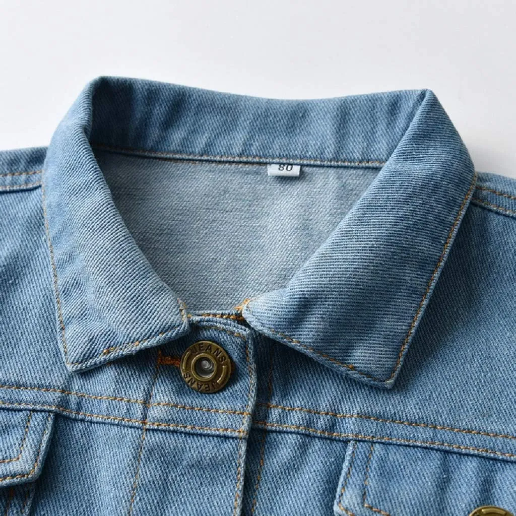 CM C&M WODRO Baby Boys Girls Denim Jacket Kids Toddler Button Down Jeans Jacket Top Coat Outerwear