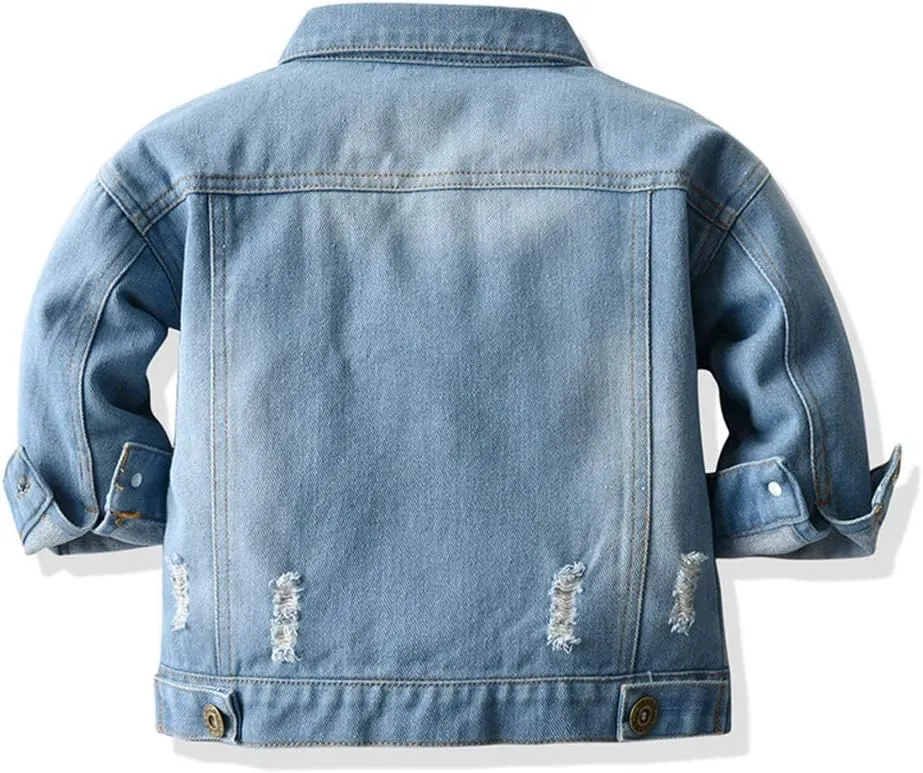 CM C&M WODRO Baby Boys Girls Denim Jacket Kids Toddler Button Down Jeans Jacket Top Coat Outerwear