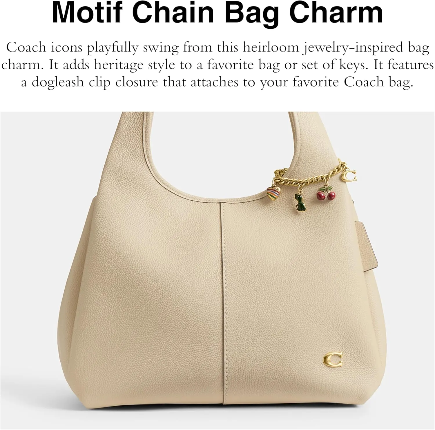 Coach womens Motif Chain Bag Charm