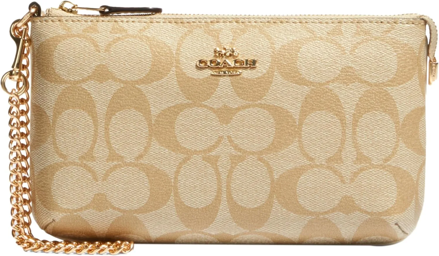 Coach Women's Signature Large Wristlet W Chain