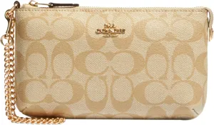 Coach Women's Signature Large Wristlet W Chain
