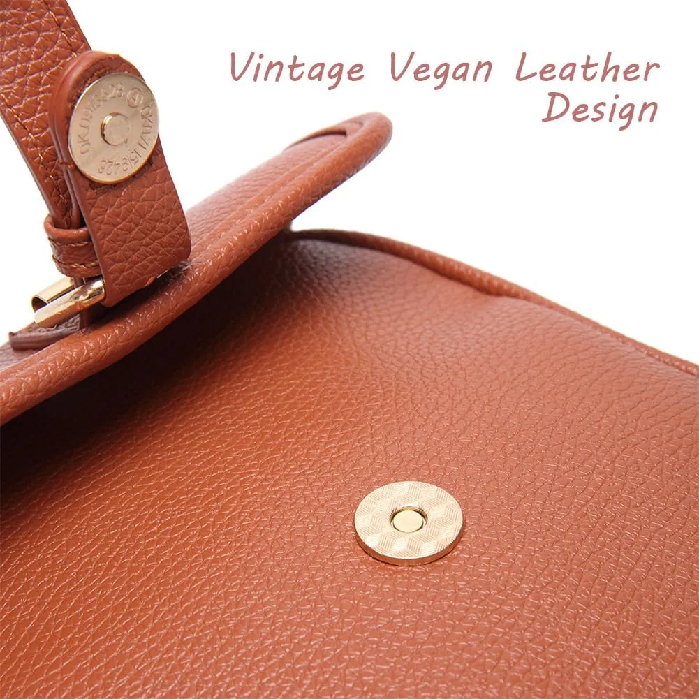 Collaboraten1 Crossbody Leather Bag, Urvashi Leather Bag, Retro Double-Layer Large Capacity Mini Crossbody Bags