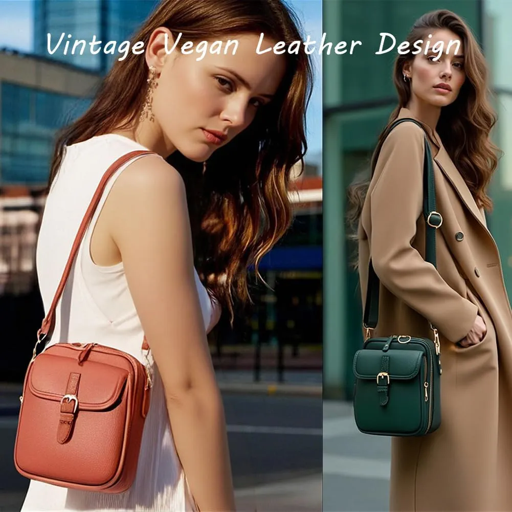 Collaboraten1 Crossbody Leather Bag, Urvashi Leather Bag, Retro Double-Layer Large Capacity Mini Crossbody Bags