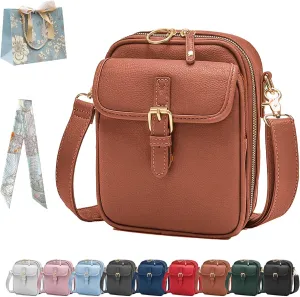 Collaboraten1 Crossbody Leather Bag, Urvashi Leather Bag, Retro Double-Layer Large Capacity Mini Crossbody Bags