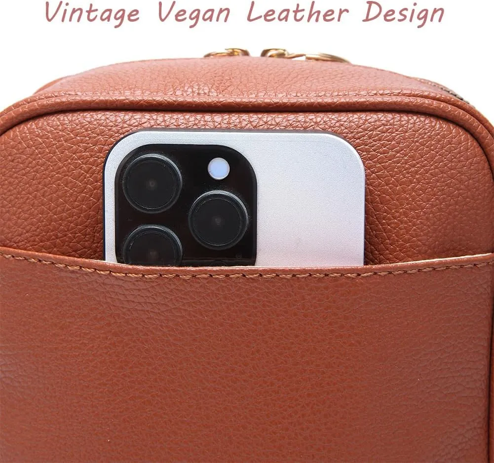 Collaboraten1 Crossbody Leather Bag, Urvashi Leather Bag, Retro Double-Layer Large Capacity Mini Crossbody Bags