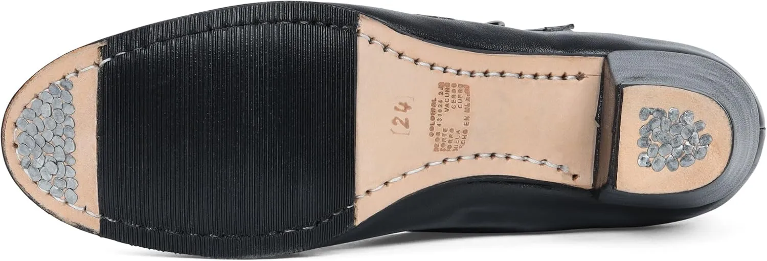 Colonial 226 Women's Folklorico Dance Shoes with Nails, Embroidered, Leather, 6cm Heel