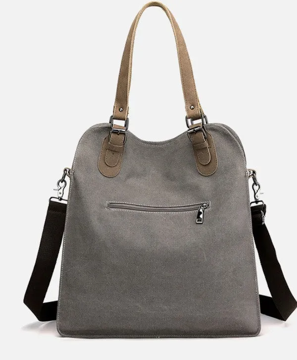Colorblock Messenger Bag-Canvas Shoulder Bag