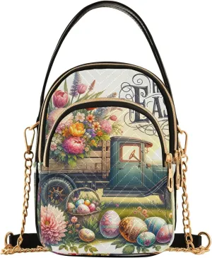 Colorful Cloud Cat Butterflies Purse Bags for Women Cell Phone Bags