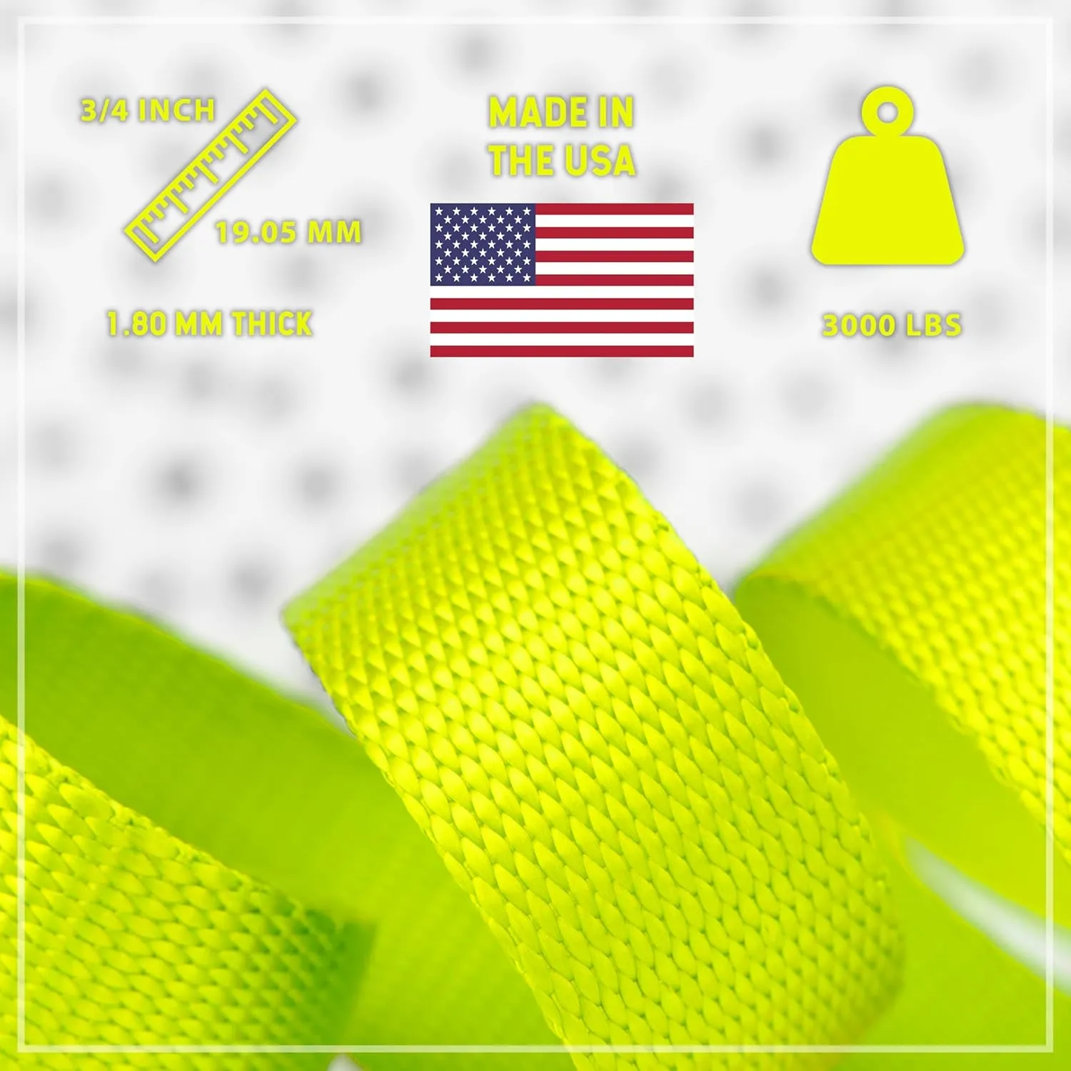 Country Brook Design - Premium 3/4 Inch Nylon Webbing - 3,000 lb Strength 100% Pure Heavy Duty Nylon Strap - 30  Vibrant Colors