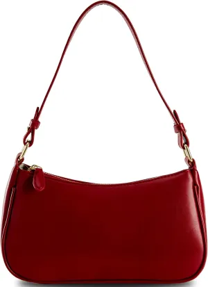 Crescent Shoulder Bag for Women Trendy Tote Handbag Purse Vegan Leather Clutch Handbag with 2 Removable Straps