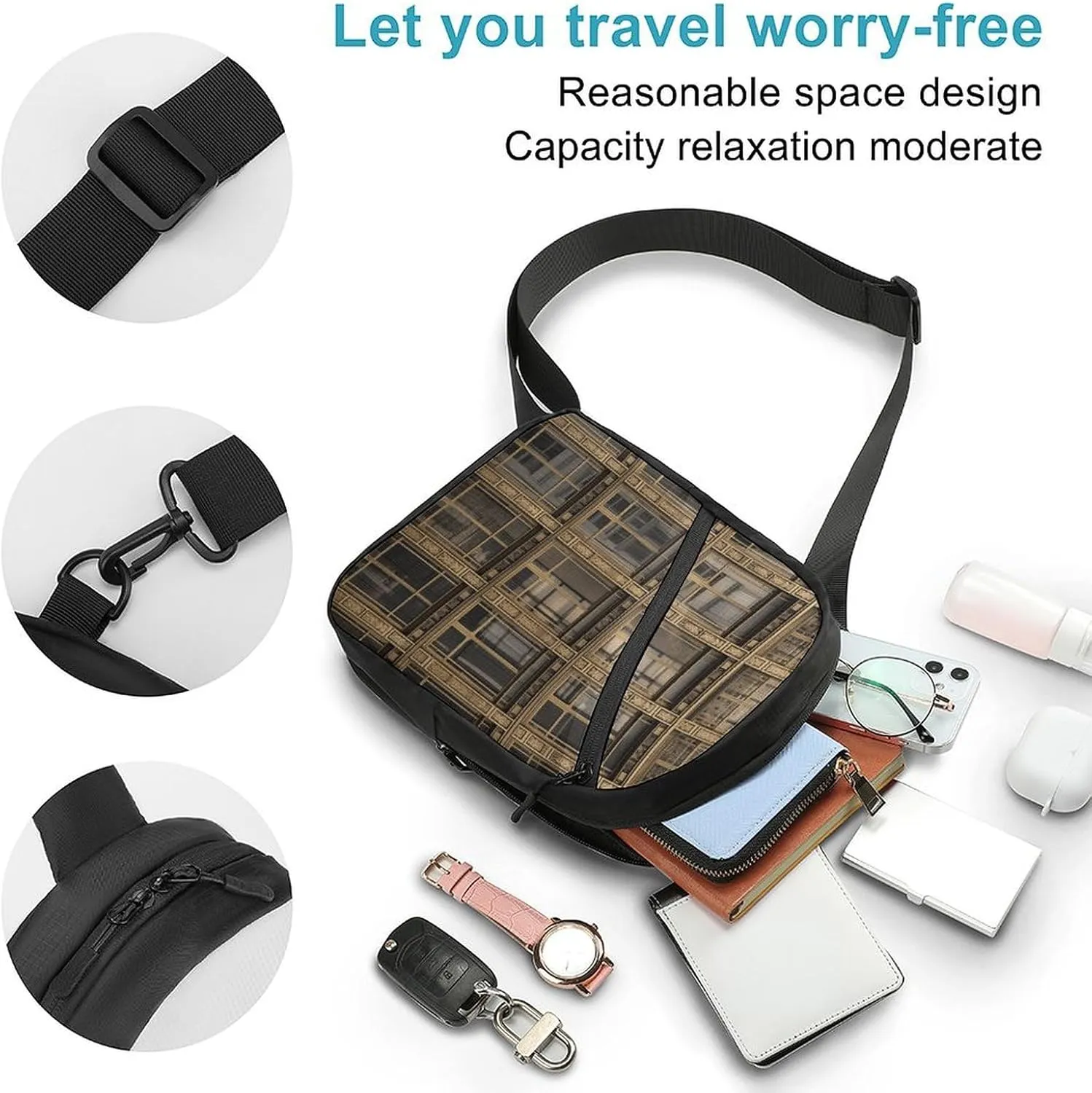 Crossbody Bag for Women Men Chest Bag Cactus And Plants Sling Bag Crossbody Shoulder Bag Sling Backpack