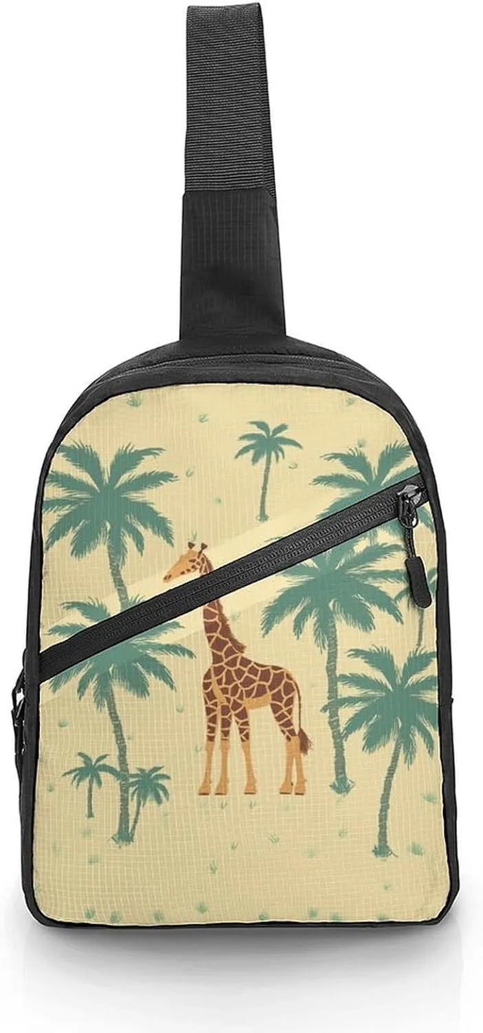 Crossbody Bag for Women Men Chest Bag Glowing Zebra Sling Bag Crossbody Shoulder Bag Sling Backpack