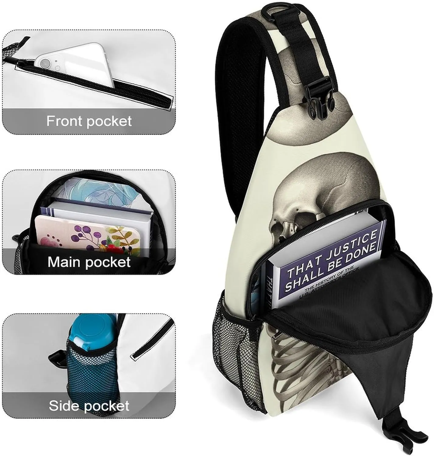 Crossbody Bag for Women Men Chest Bag Jungle Giraffe Sling Bag Crossbody Shoulder Bag Sling Backpack