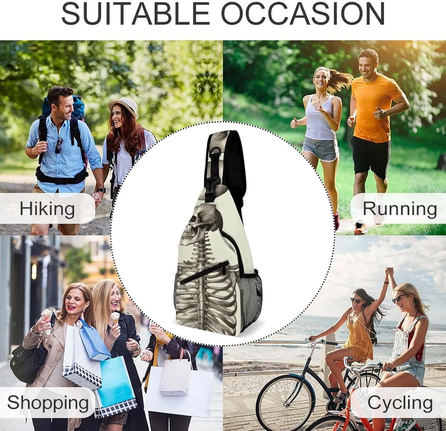 Crossbody Bag for Women Men Chest Bag Jungle Giraffe Sling Bag Crossbody Shoulder Bag Sling Backpack