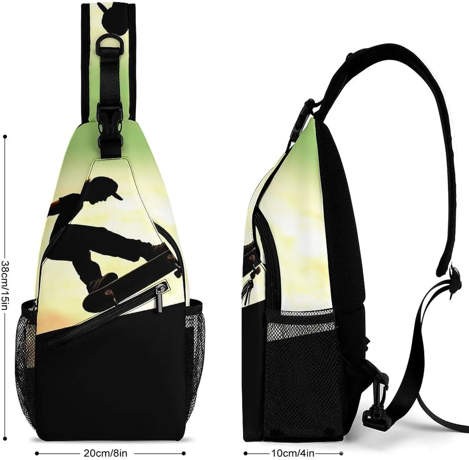 Crossbody Bag for Women Men Chest Bag The Silent Monkey Sling Bag Crossbody Shoulder Bag Sling Backpack