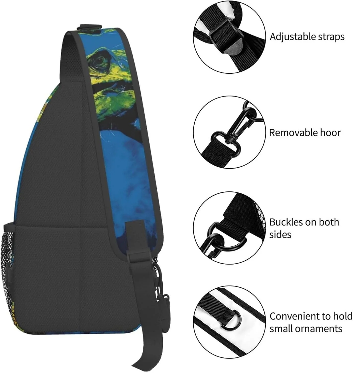 Crossbody Bag for Women Men Dinosaur Poster Chest Bag Crossbody Sling Bag Adjustable Shoulder Bag
