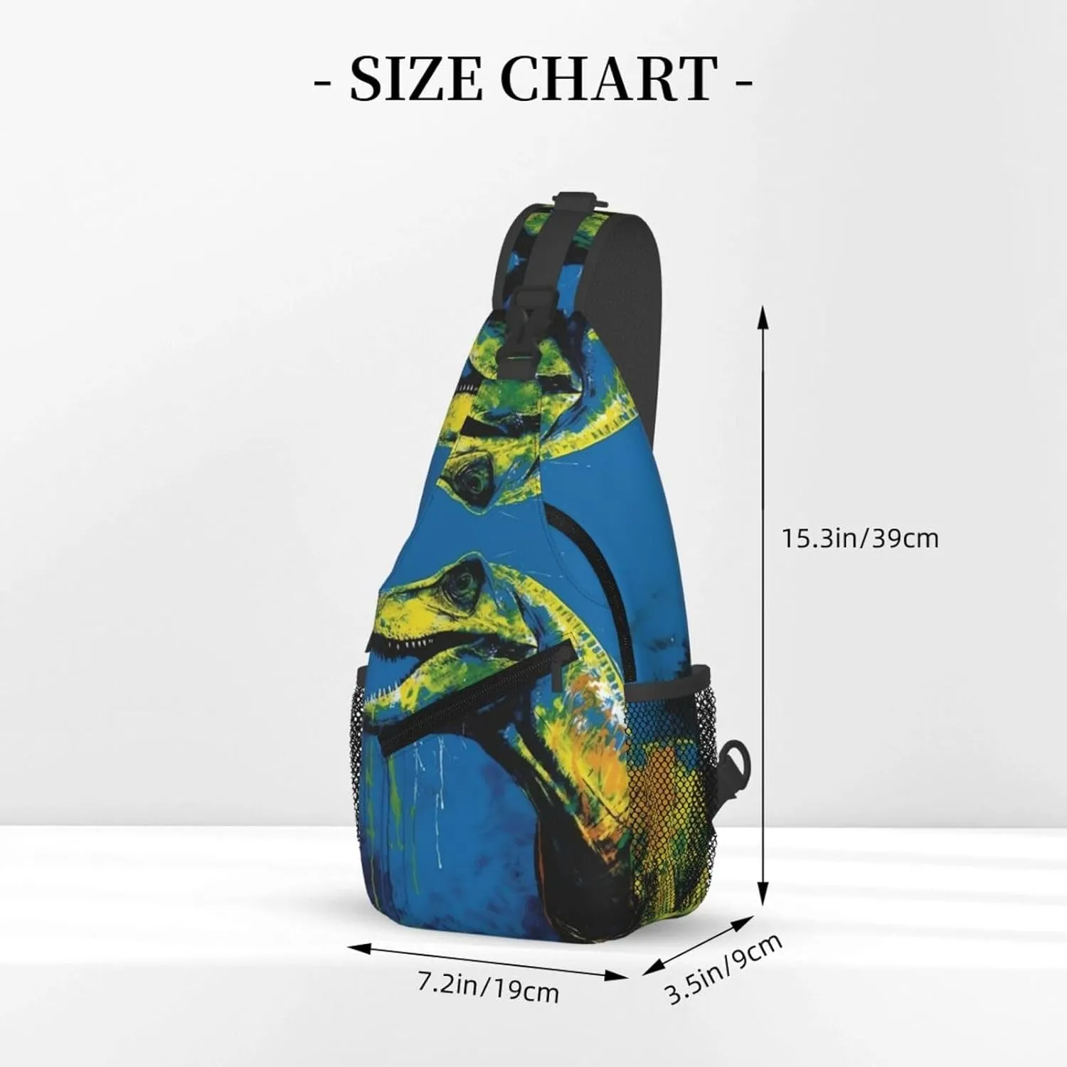 Crossbody Bag for Women Men Dinosaur Poster Chest Bag Crossbody Sling Bag Adjustable Shoulder Bag
