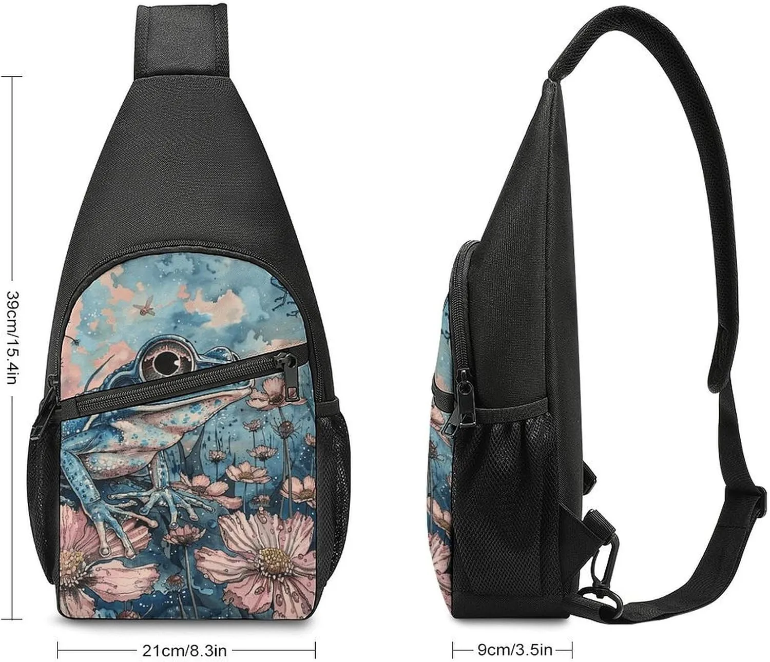 Crossbody Bag for Women Men Sling Bag Next to The Table Chest Bag Crossbody Adjustable Shoulder Bag