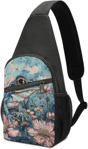 Crossbody Bag for Women Men Sling Bag Next to The Table Chest Bag Crossbody Adjustable Shoulder Bag