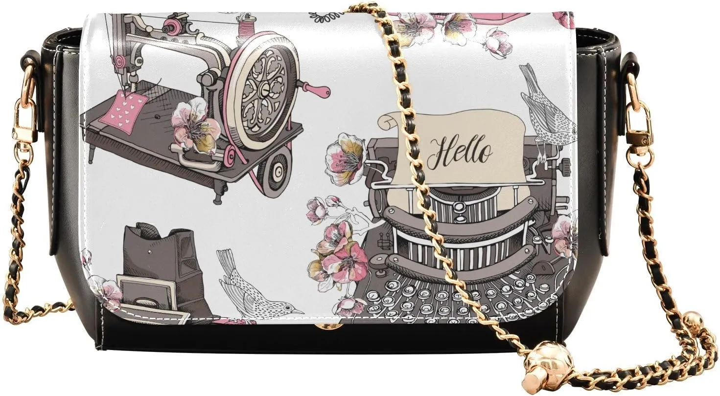 Crossbody Bags for Women Trendy Women's Black Shoulder Bag Small PU Leather Flap Cross Body Bag Handbags