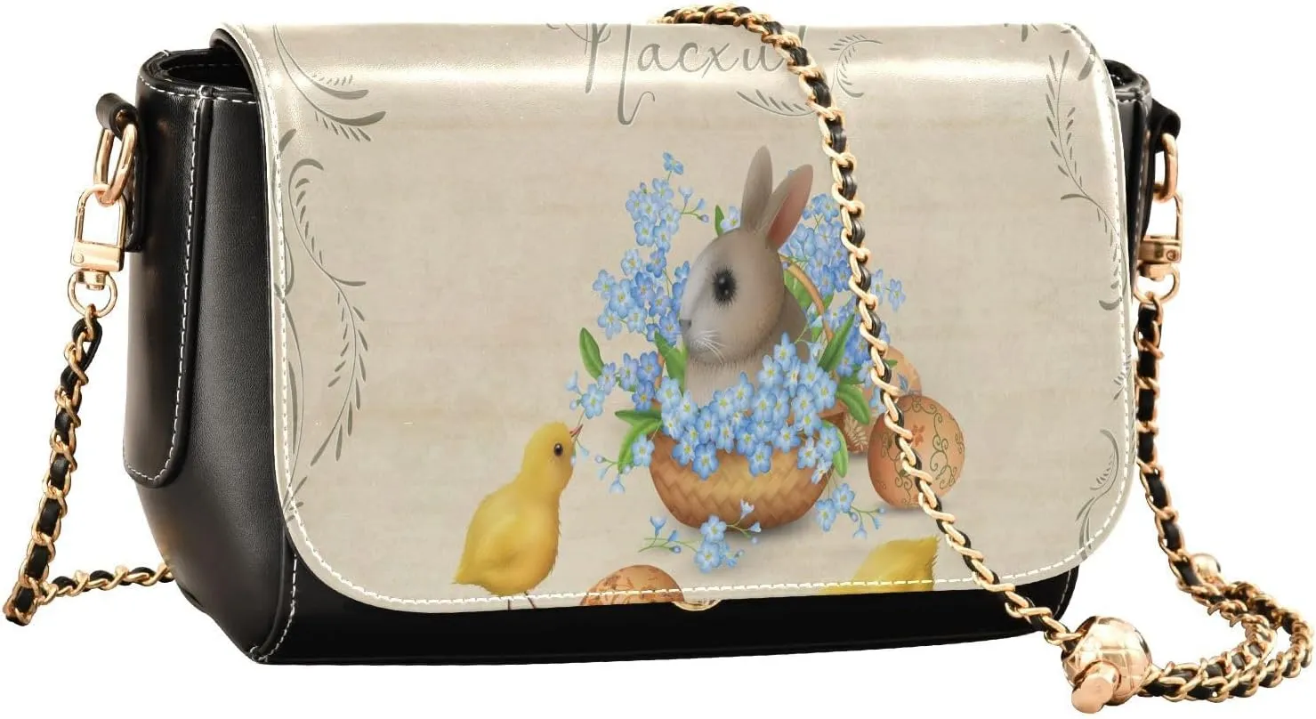 Crossbody Bags for Women Trendy Women's Black Shoulder Bag Small PU Leather Flap Cross Body Bag Handbags