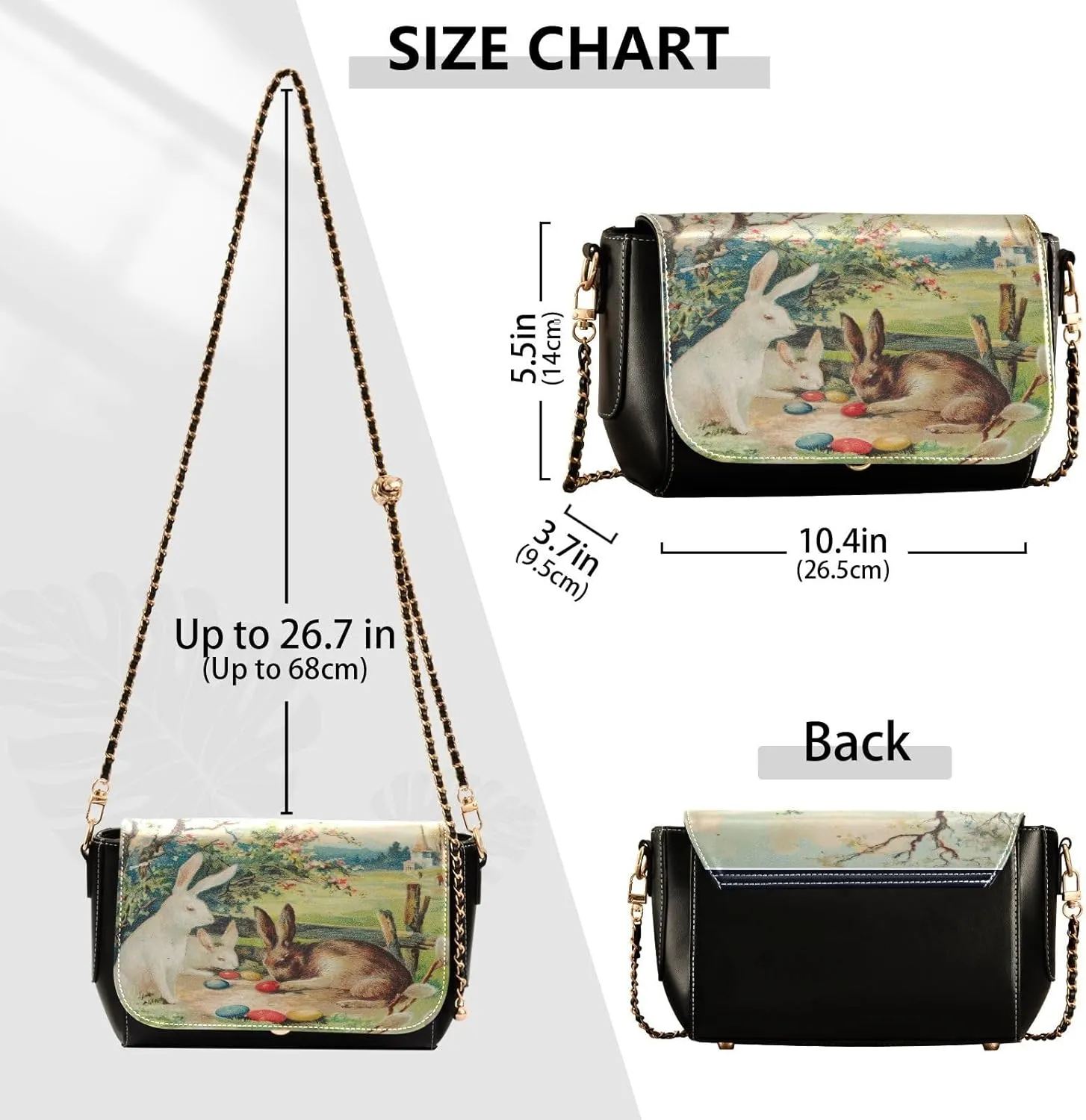 Crossbody Bags for Women Trendy Women's Black Shoulder Bag Small PU Leather Flap Cross Body Bag Handbags