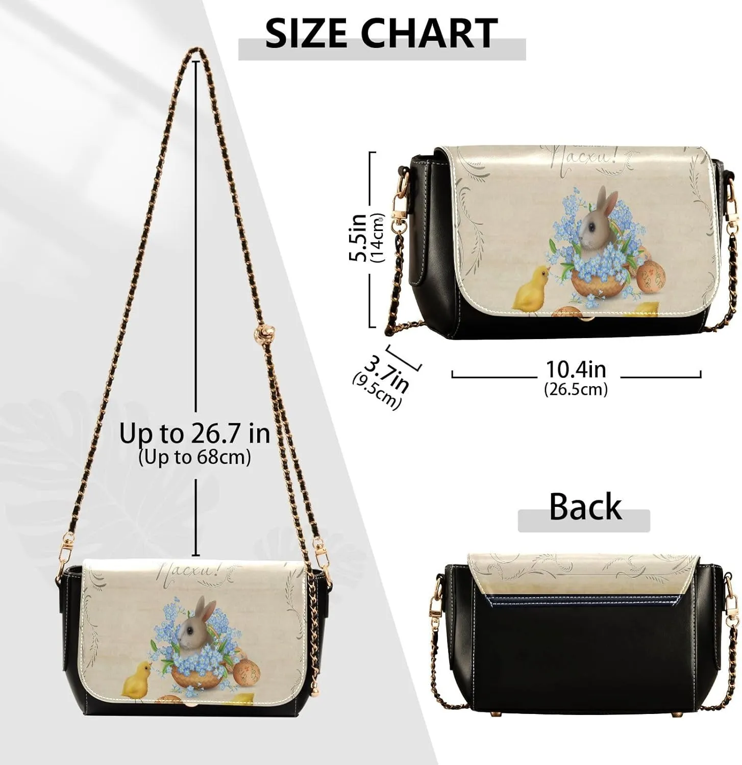 Crossbody Bags for Women Trendy Women's Black Shoulder Bag Small PU Leather Flap Cross Body Bag Handbags