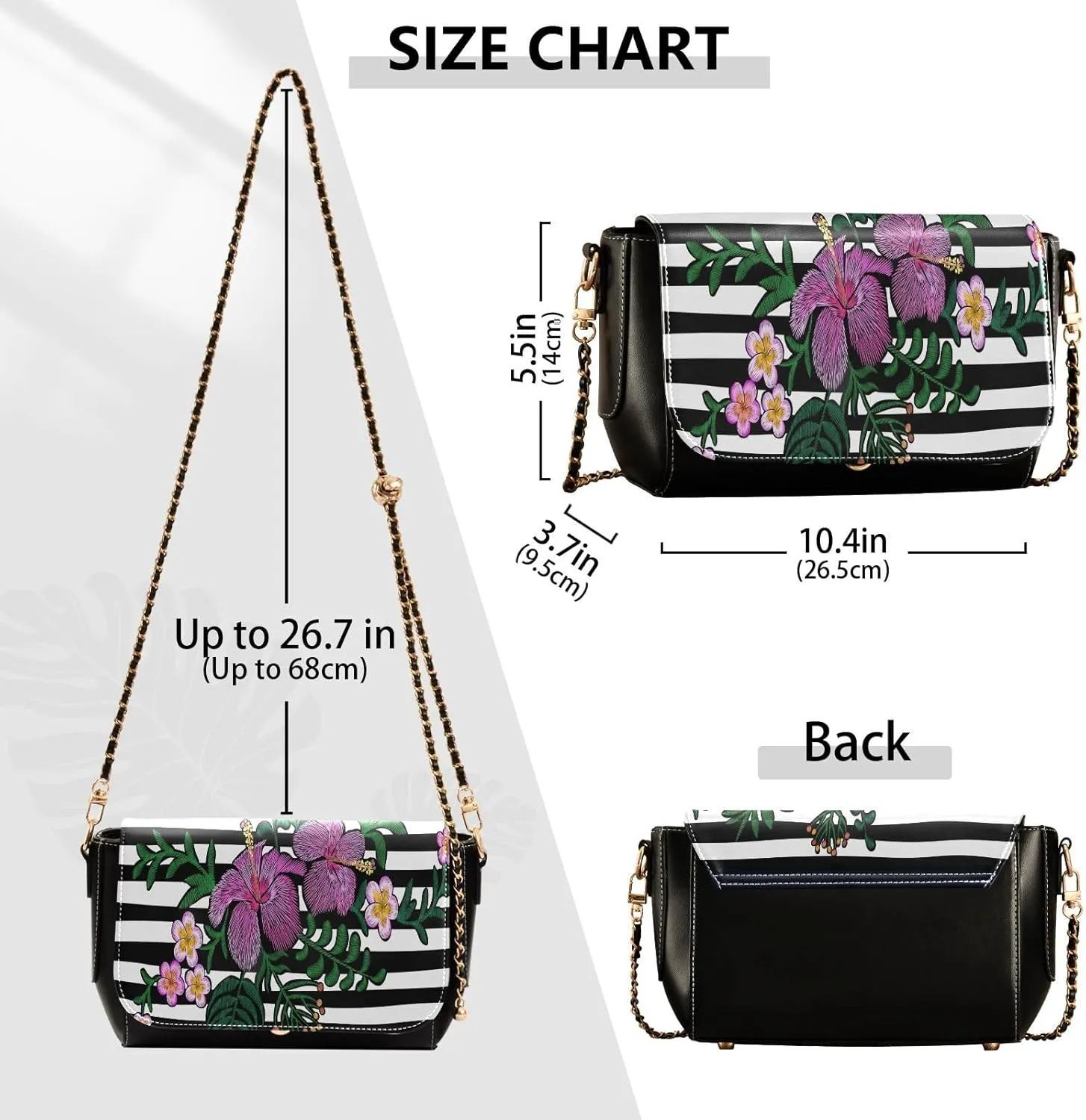 Crossbody Bags for Women Trendy Women's Black Shoulder Bag Small PU Leather Flap Cross Body Bag Handbags