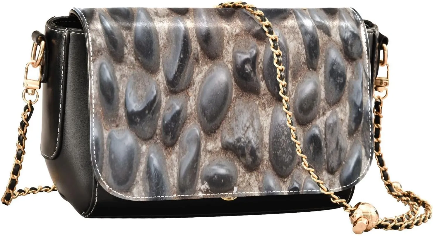 Crossbody Bags for Women Trendy Women's Black Shoulder Bag Small PU Leather Flap Cross Body Bag Handbags