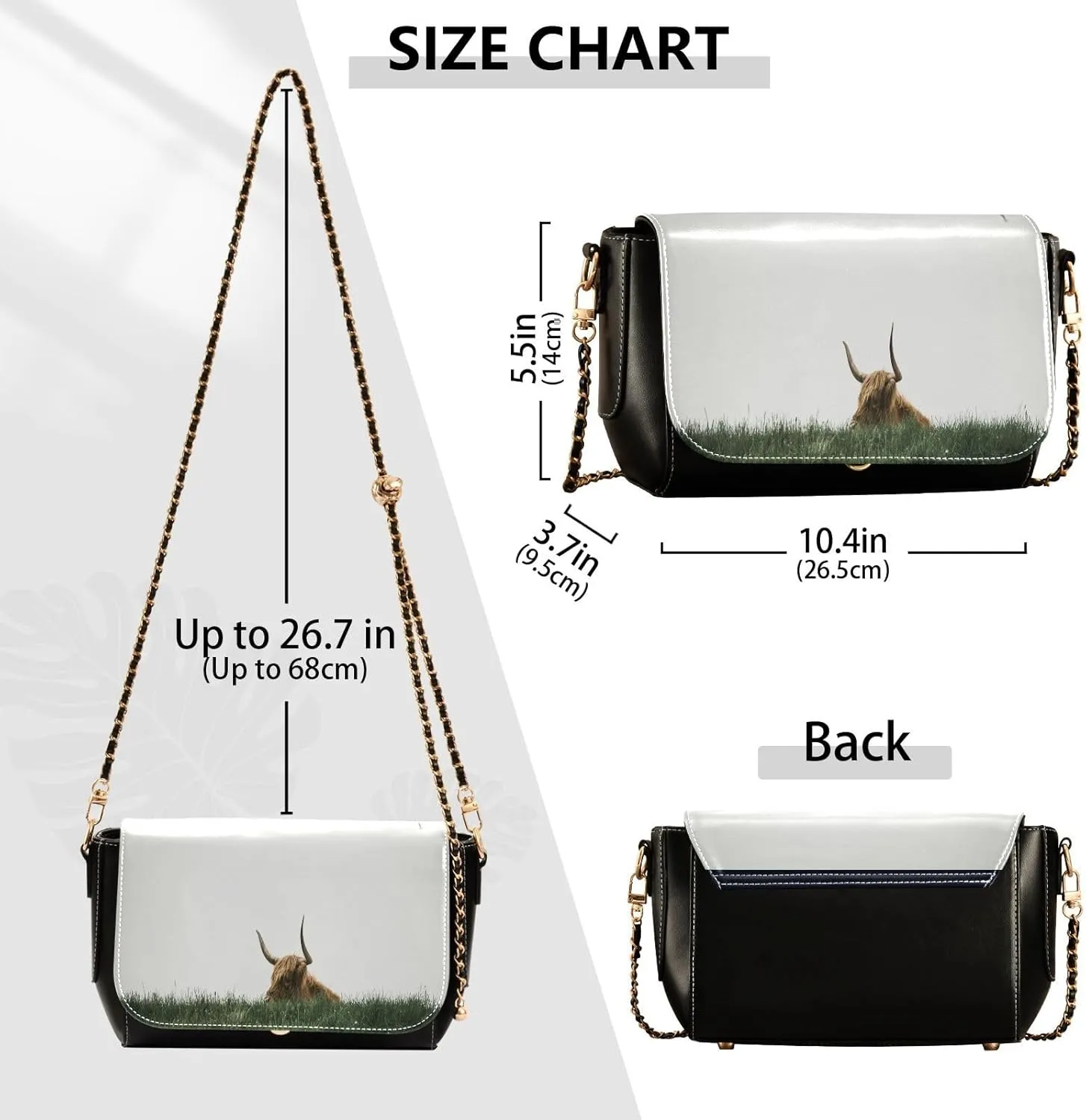Crossbody Bags for Women Trendy Women's Black Shoulder Bag Small PU Leather Flap Cross Body Bag Handbags