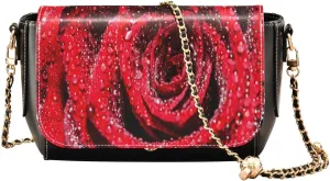 Crossbody Bags for Women Trendy Women's Black Shoulder Bag Small PU Leather Flap Cross Body Bag Handbags