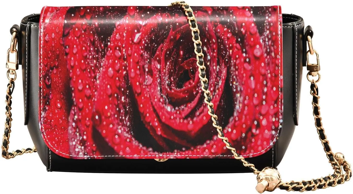 Crossbody Bags for Women Trendy Women's Black Shoulder Bag Small PU Leather Flap Cross Body Bag Handbags