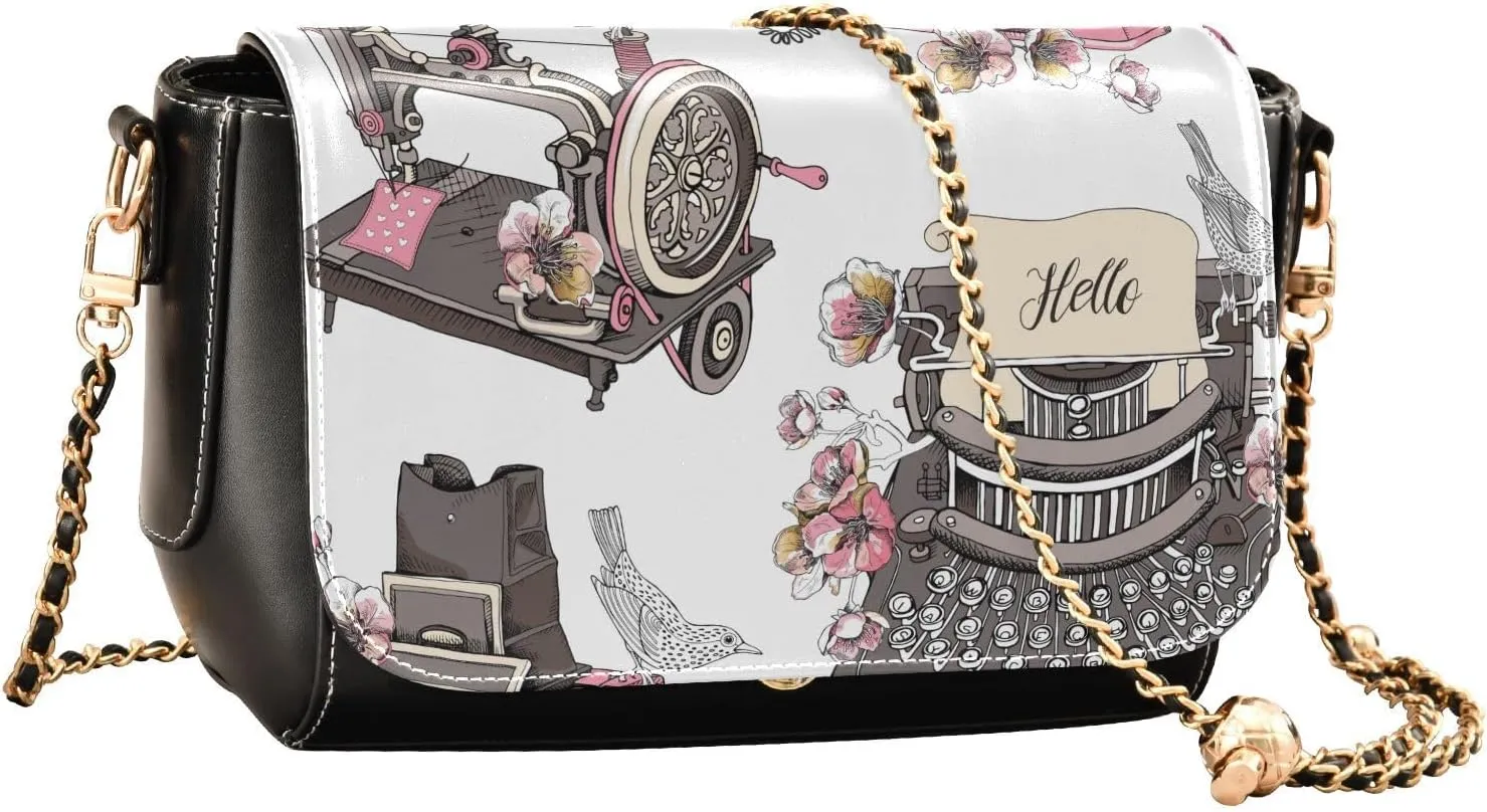 Crossbody Bags for Women Trendy Women's Black Shoulder Bag Small PU Leather Flap Cross Body Bag Handbags