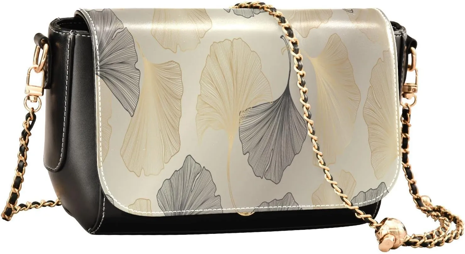 Crossbody Bags for Women Trendy Women's Black Shoulder Bag Small PU Leather Flap Cross Body Bag Handbags